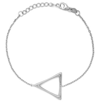 Pulsera de plata con forma geometrica de triangulo