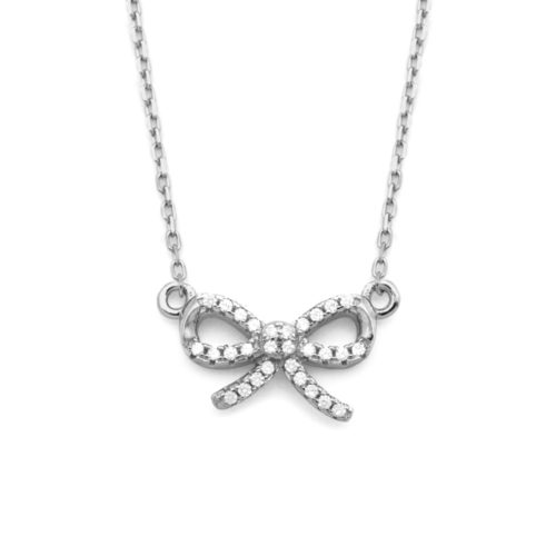 Collar de Plata Bows con Circonitas