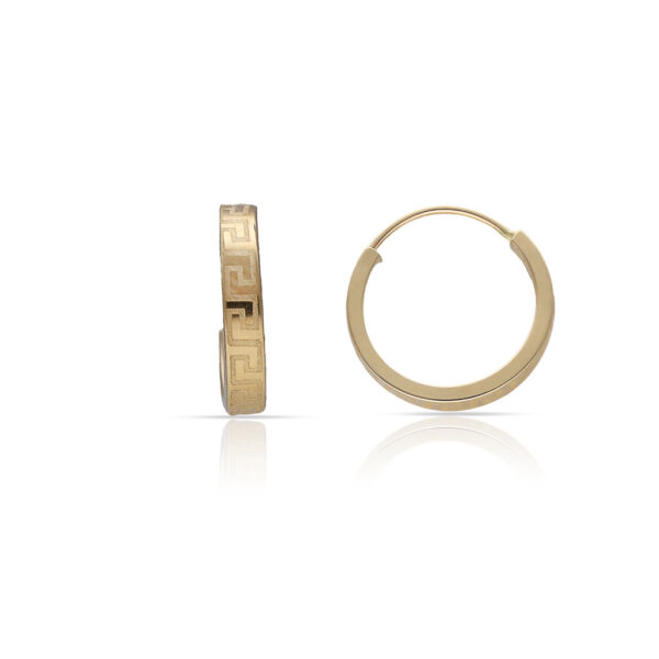 Aros oro 18kl greca - 12mm