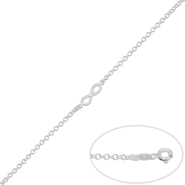 Pulsera plata 925mm infinito