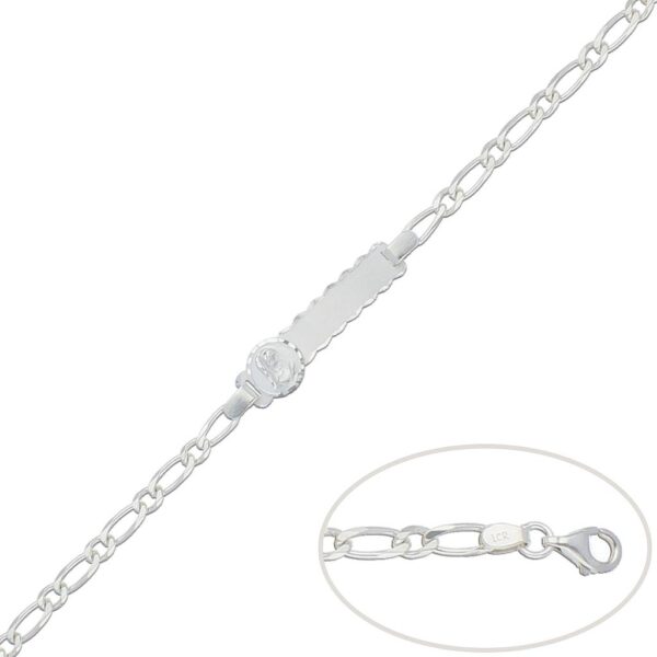 Pulsera plata 925m 1x1- 14.50 cm