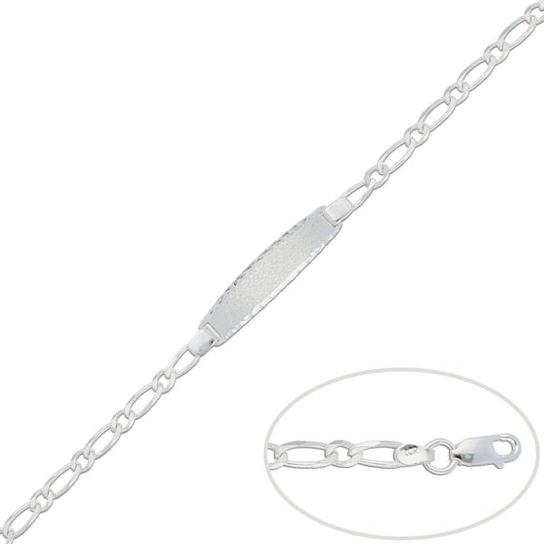 Pulsera 1x1 plata 925mm - 4mm