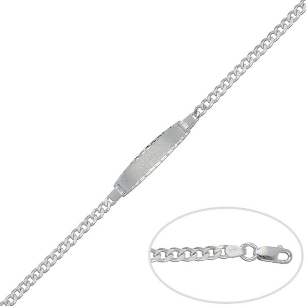 Pulsera barbada plata 925mm - 4mm