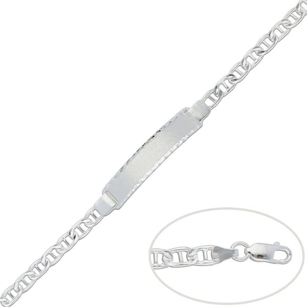 Pulsera con placa plata 925mm