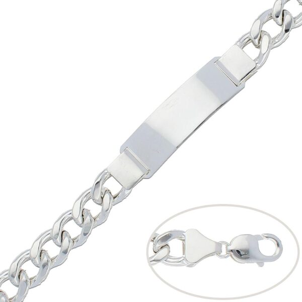 Pulsera barbada plata 925mm - 12mm
