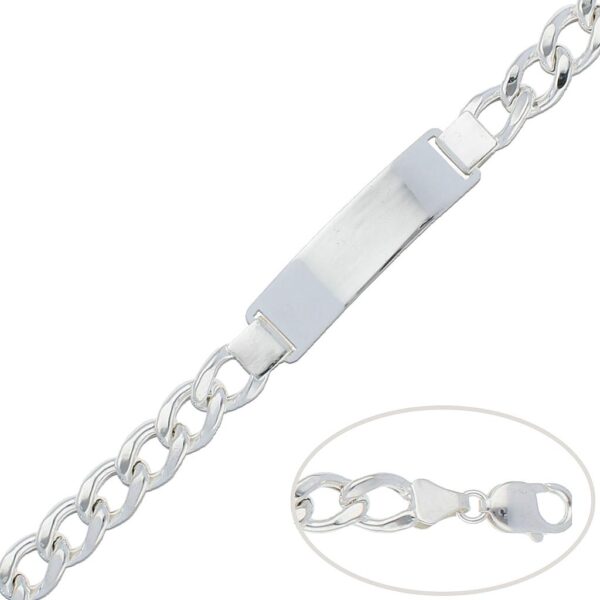 Pulsera barbada plata 925mm - 10mm
