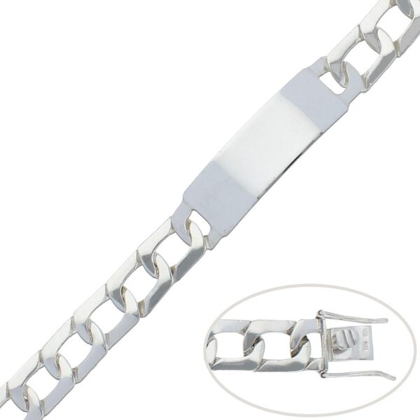 Pulsera con placa plata 925mm - 13.50mm