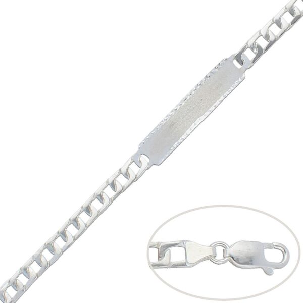 Pulsera con placa plata 925mm - 6.50mm