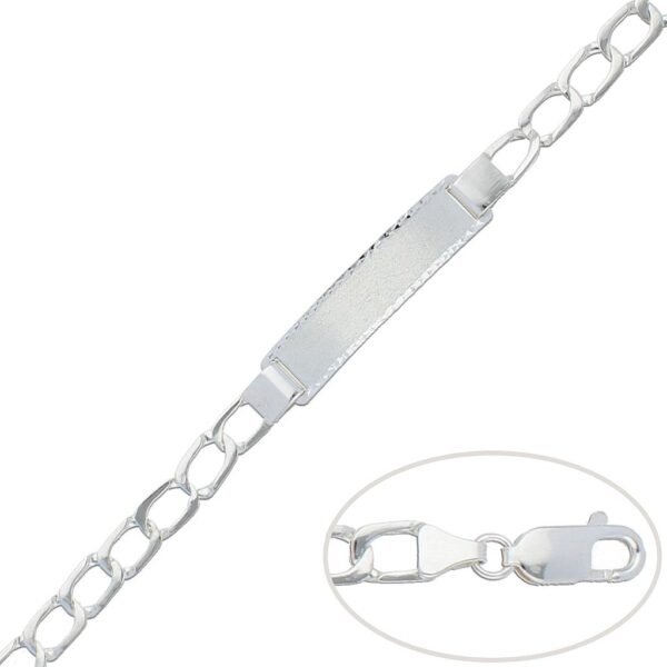 Pulsera con placa plata 925mm - 6.50mm