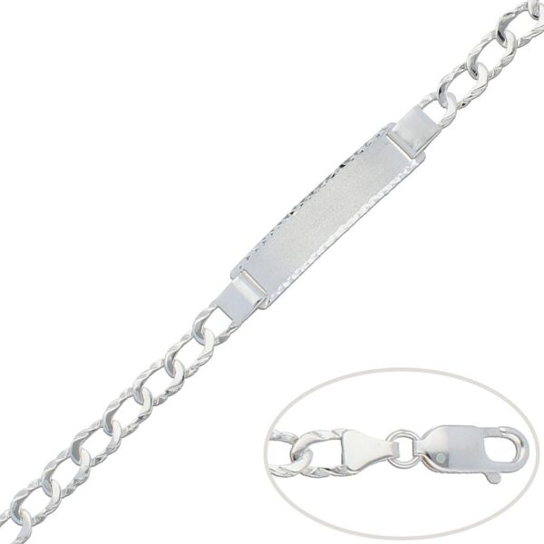 Pulsera con placa plata 925mm - 6.50mm