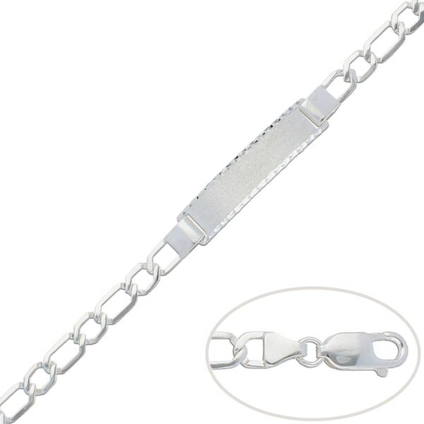 Pulsera con placa plata 925mm - 6.50mm