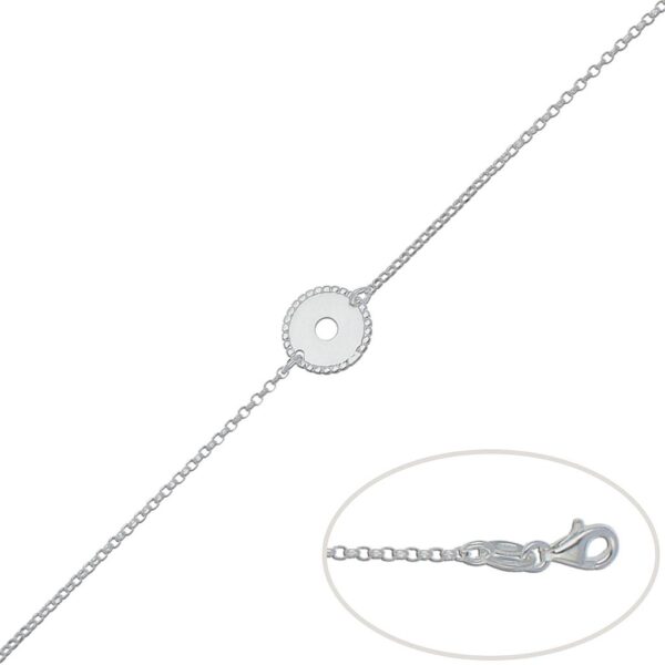 Pulsera plata 925mm circulo