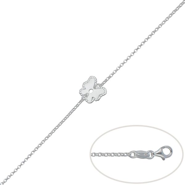 Pulsera plata 925mm mariposa