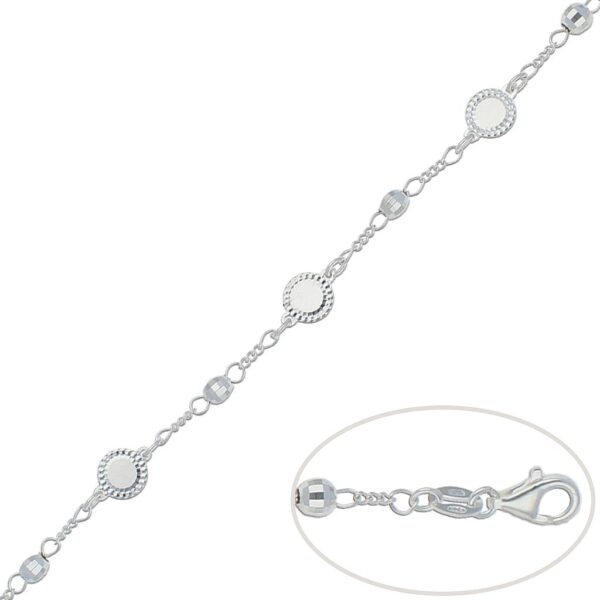 Pulsera plata 925mm circulos