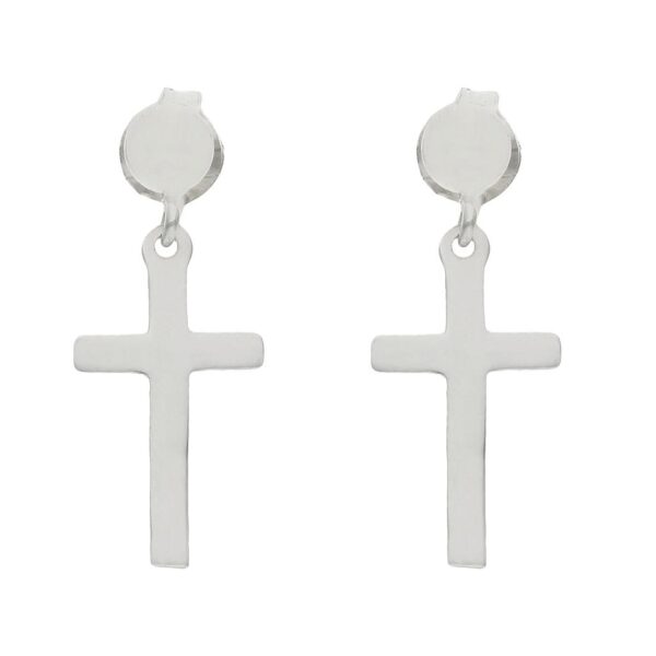 Pendientes cruz plata 925mm