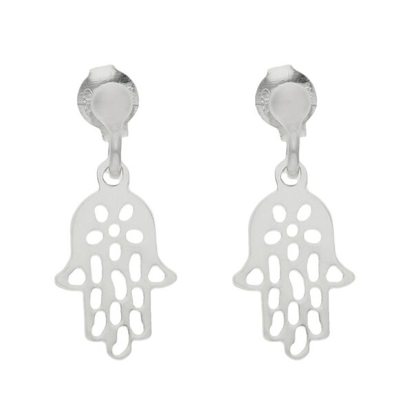 Pendientes plata 925mm mano de fatima - 9x19mm