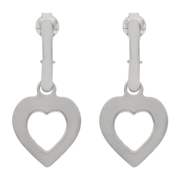 Pendientes plata 925mm corazon