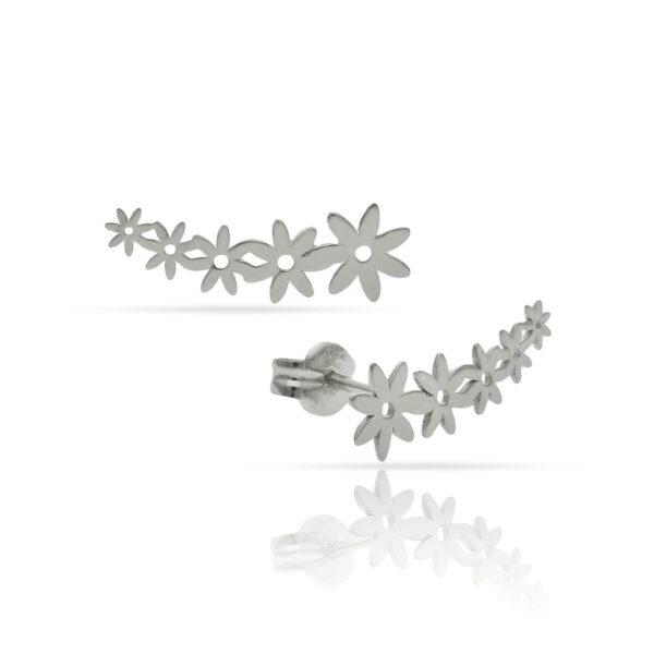 Pendientes plata 925mm trepadores margaritas