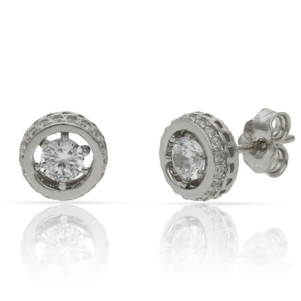 Pendientes plata 925mm circonitas - 8mm
