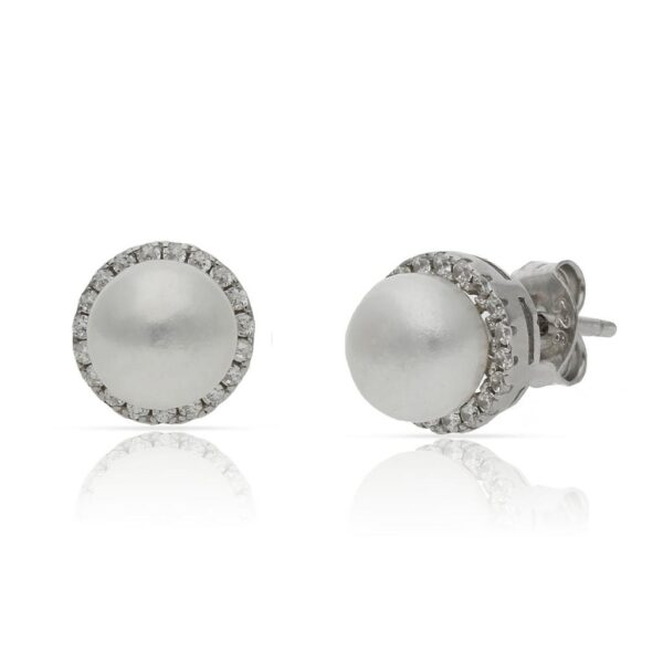 Pendientes perlas plata 925mm - 9mm