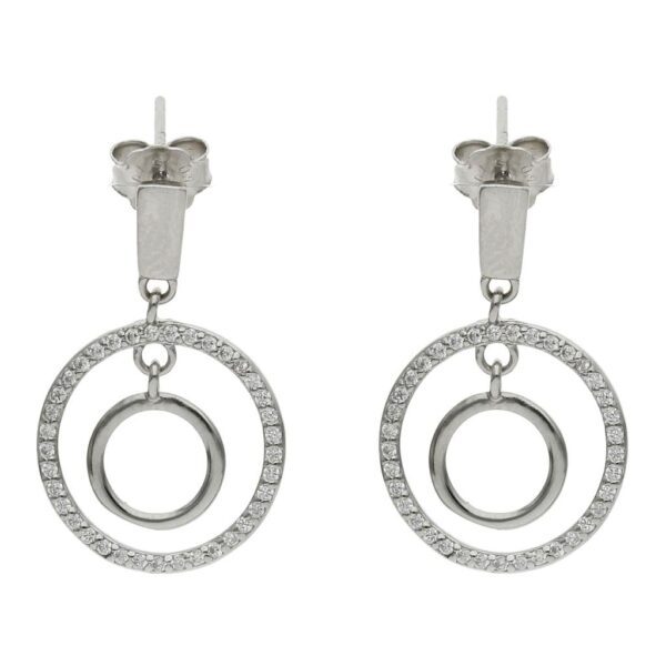 Pendientes plata 925mm circonitas - 15x24mm