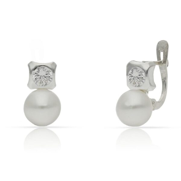 Pendientes plata 925mm perlas