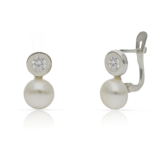 Pendientes plata 925mm perlas