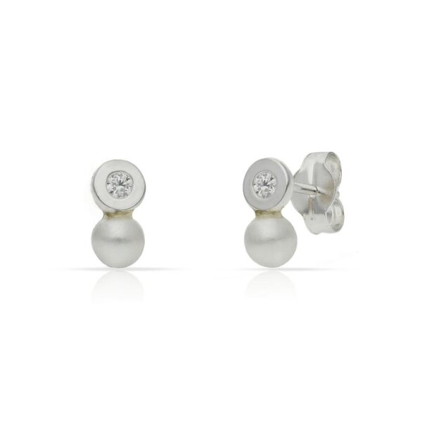 Pendientes plata 925mm perlas