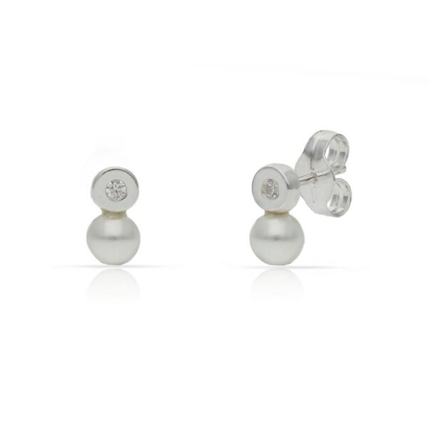 Pendientes plata 925mm perlas