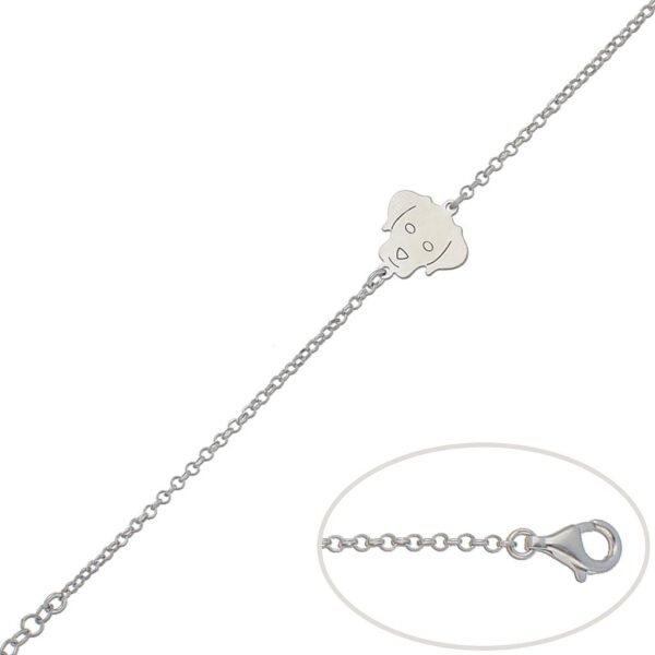 Pulsera plata 925mm perro