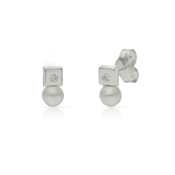 Pendientes plata 925mm perlas