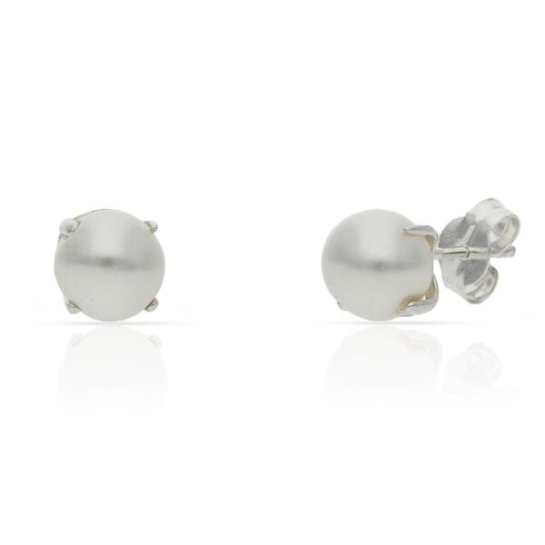 Pendientes plata 925mm perlas - 6mm
