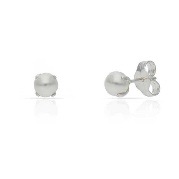 Pendientes plata 925mm perlas - 4mm
