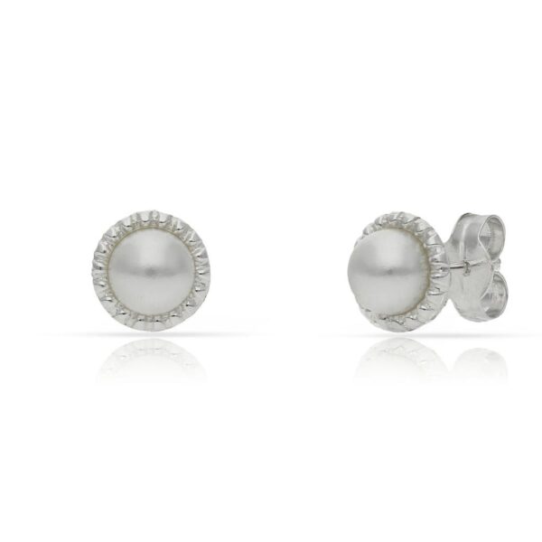 Pendientes plata 925mm perlas - 7mm