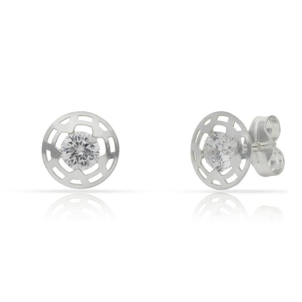 Pendientes plata 925mm circonitas - 8mm