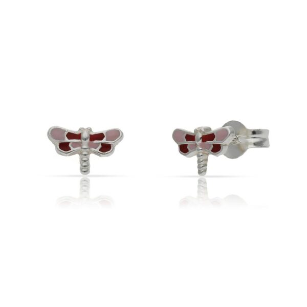 Pendiente plata 925mm libelula esmaltada - 5 x 7.50mm