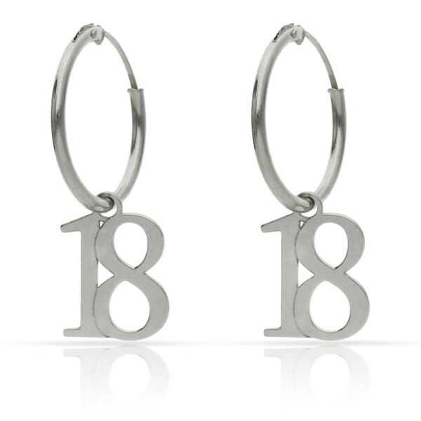 Aros plata 925mm numeros - 12mm