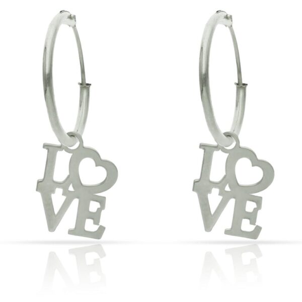 Aros plata 925mm love - 12mm