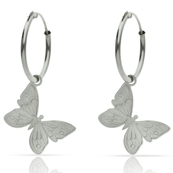 Aros plata 925mm mariposa - 12mm