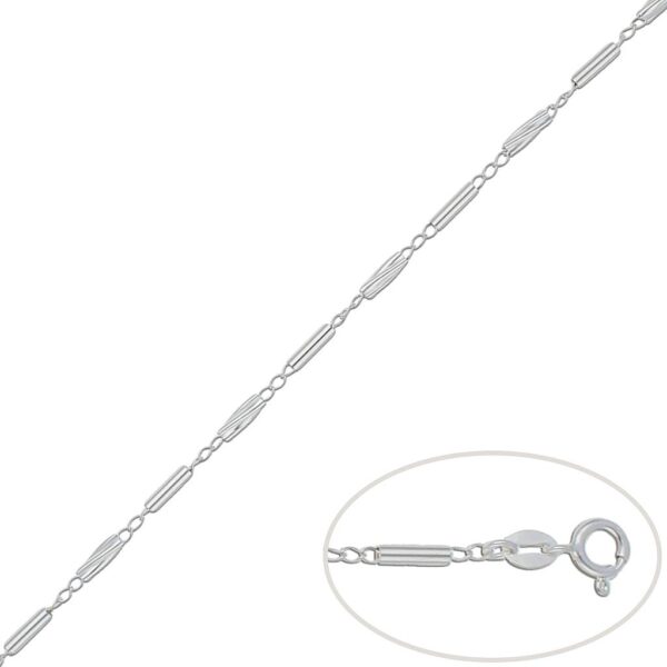 Pulsera plata 925mm barras
