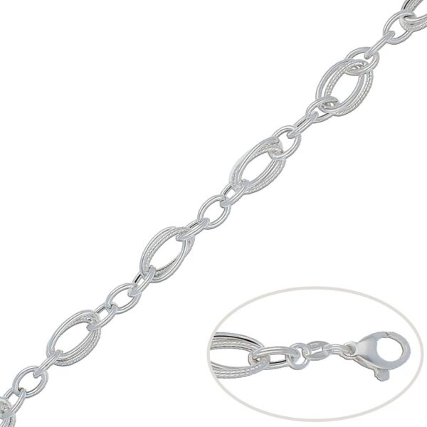 Pulsera plata 925mm eslabones