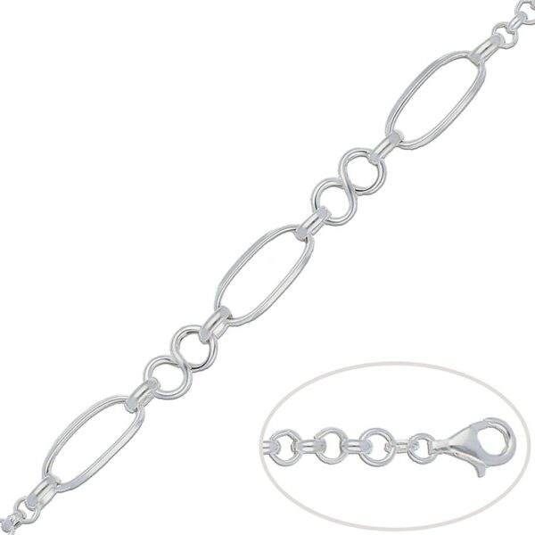 Pulsera plata 925mm infinitos