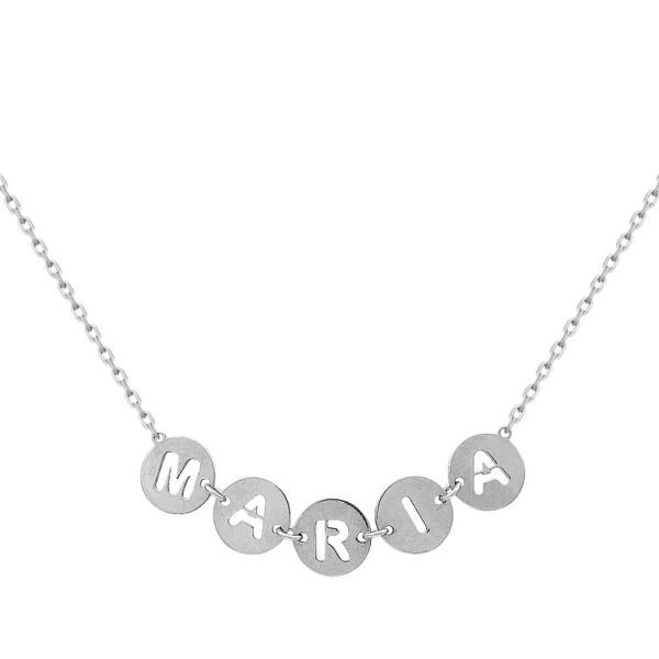 Gargantilla plata 925mm circulos nombre