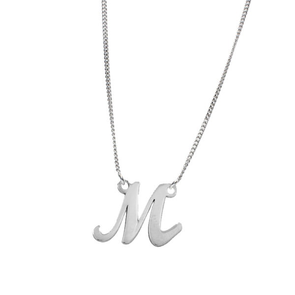 Gargantilla plata 925mm letra inglesa