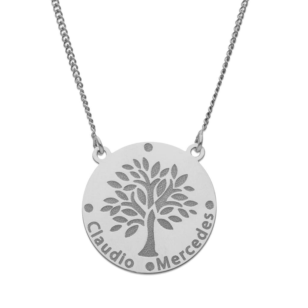 Gargantilla plata 925mm arbol vida - 20mm