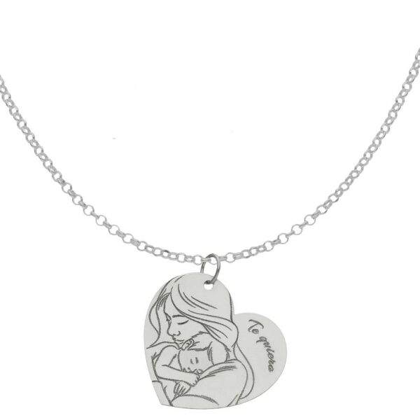 Gargantilla plata 925mm de la madre - 20x18mm