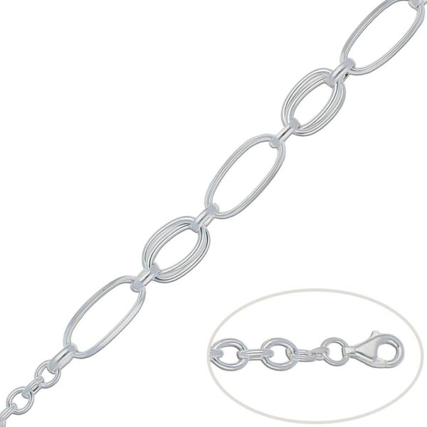 Pulsera plata 925mm eslabones