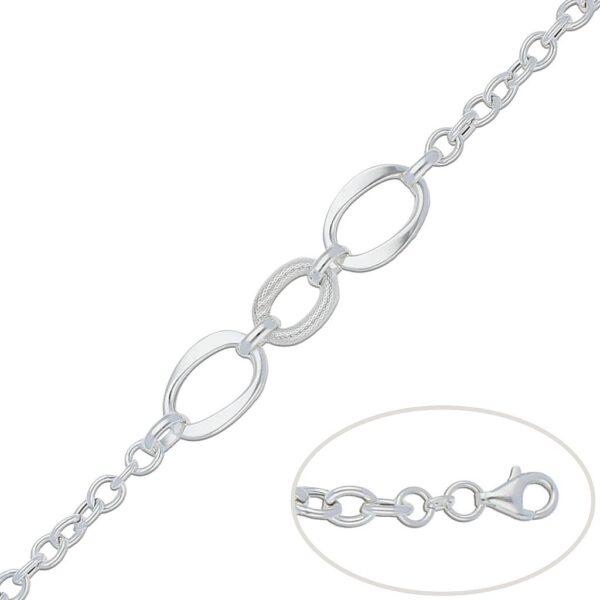 Pulsera eslabones plata 925mm