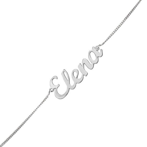 Pulsera plata 925mm nombre mediano