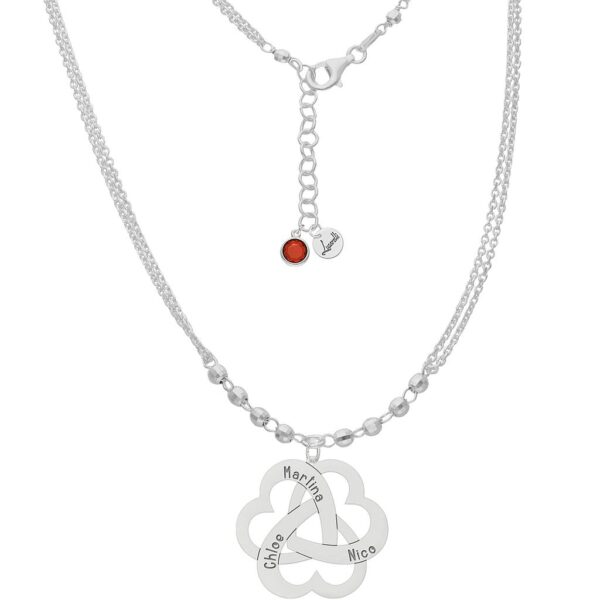 Gargantilla plata 925mm -  3 corazones